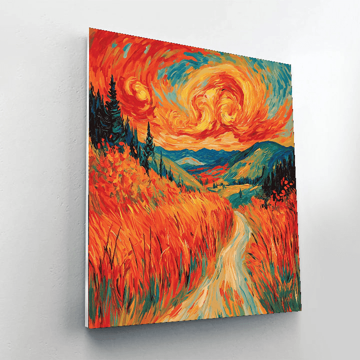 Edvard Munch Inspired Munch's Autumn Vibes  Painting By Numbers Kit