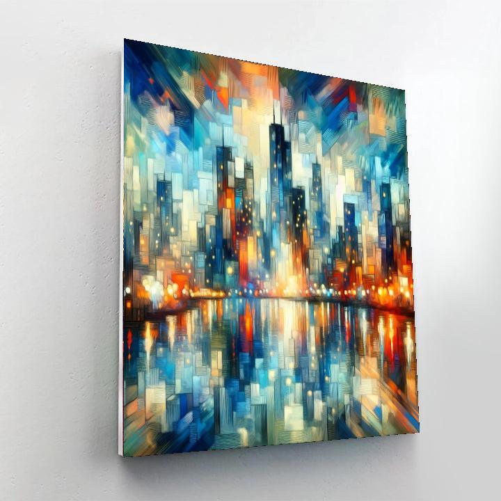 Colorful Urban Reflections Paint By Numbers Art