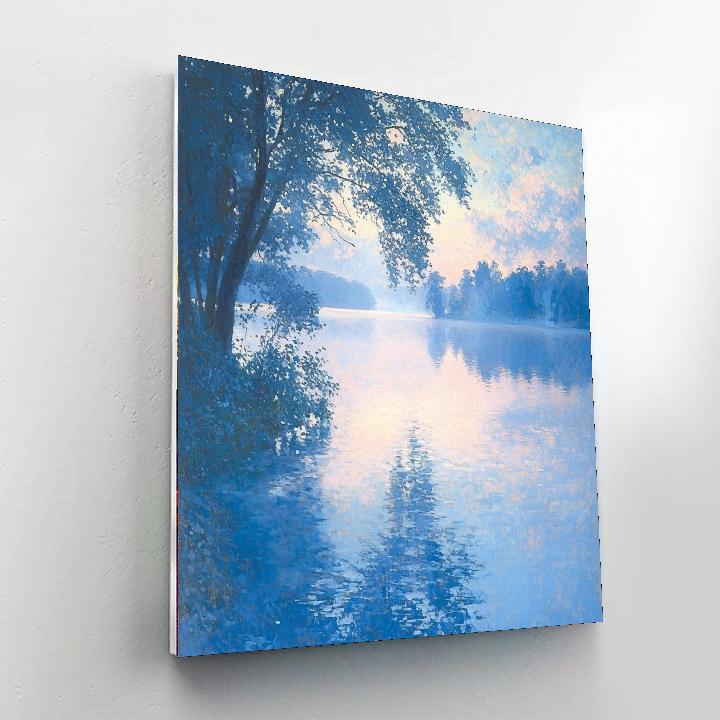 John Singer Sargent Inspired Luminous Lake  Number Painting