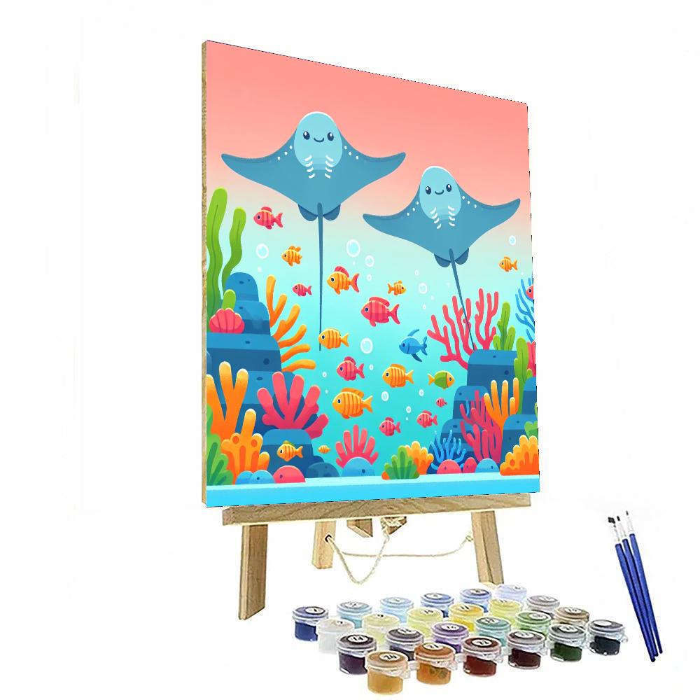 Rocky Reefs And Rays Paint By Color