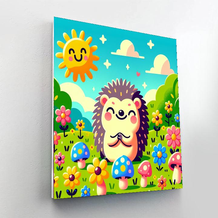 Jolly Hedgehog DIY Paint By Numbers