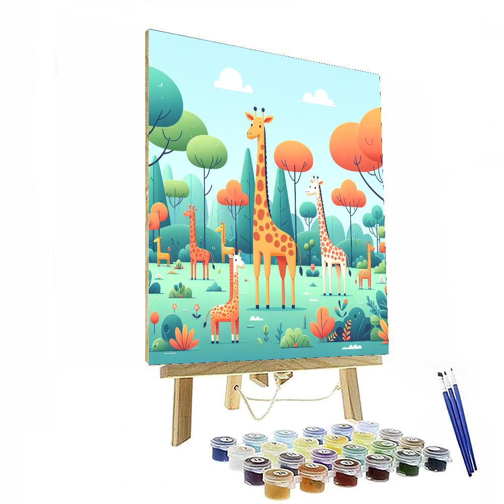 Gentle Giraffe's Glade Paint By Numbers