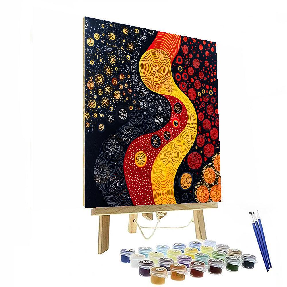 Yayoi Kusama Inspired Hypnotic Spiral Universe  DIY Paint By Numbers