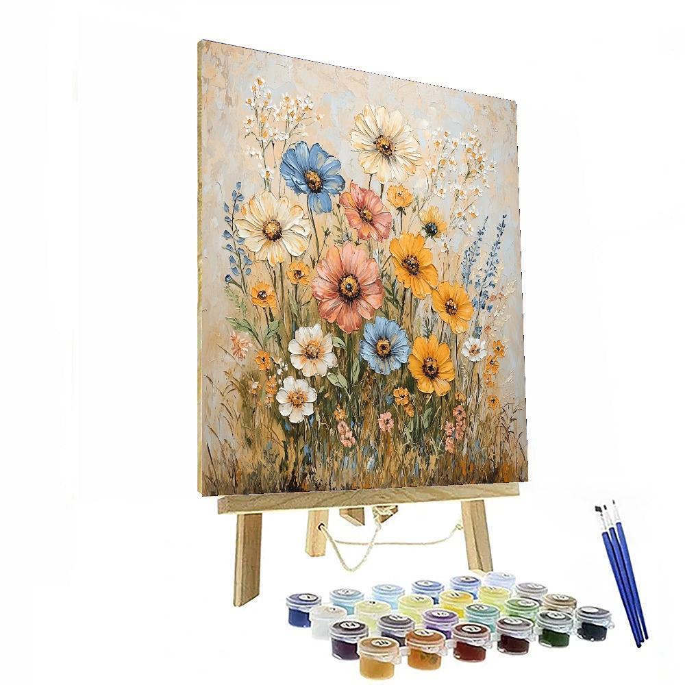 Leonardo Da Vinci Inspired A Dance Of Blossoms  Paint By Number