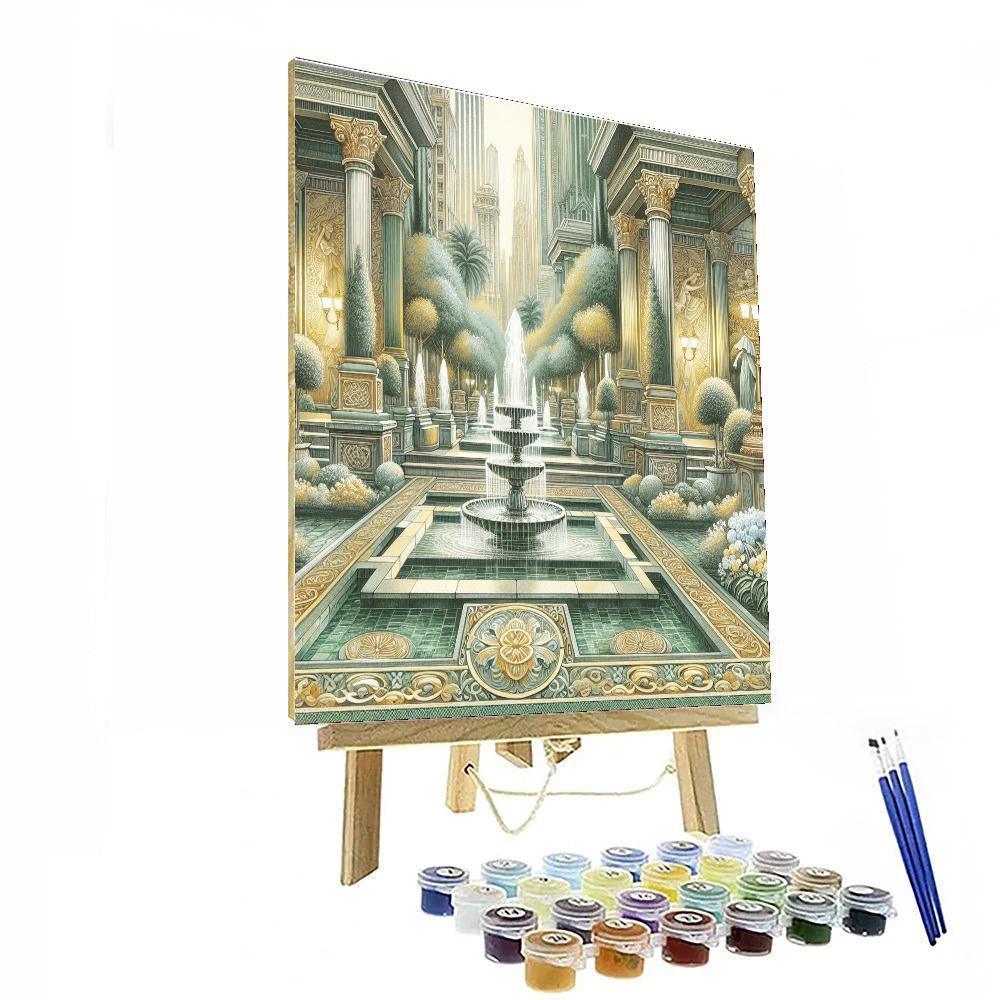 Classical City Garden Paint By Numbers