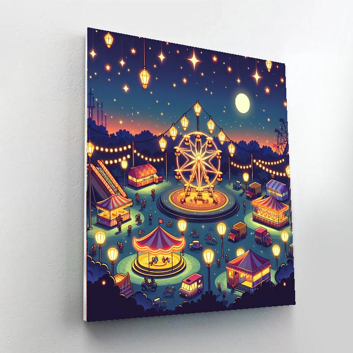 Dreamy Nighttime Fair DIY Paint By Numbers