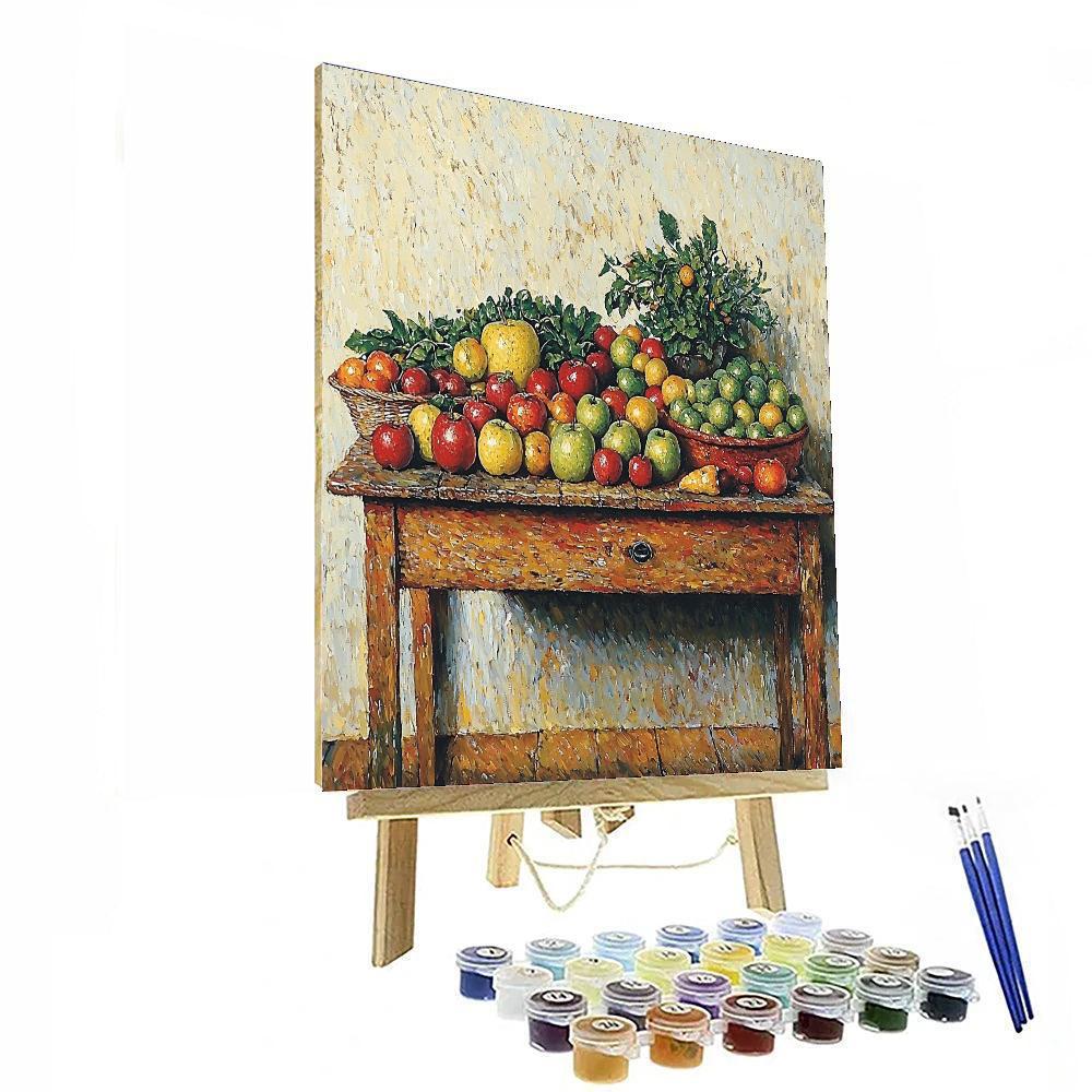 Paul Cézanne Inspired Rustic Fruit Harvest  Paint By Numbers