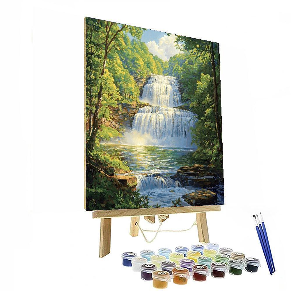 Georges Seurat Inspired Cascading Cascades  Paint By Numbers