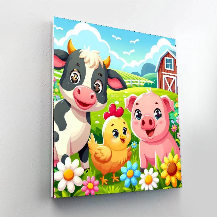 Animal Friends Farm Paint By Numbers Kits