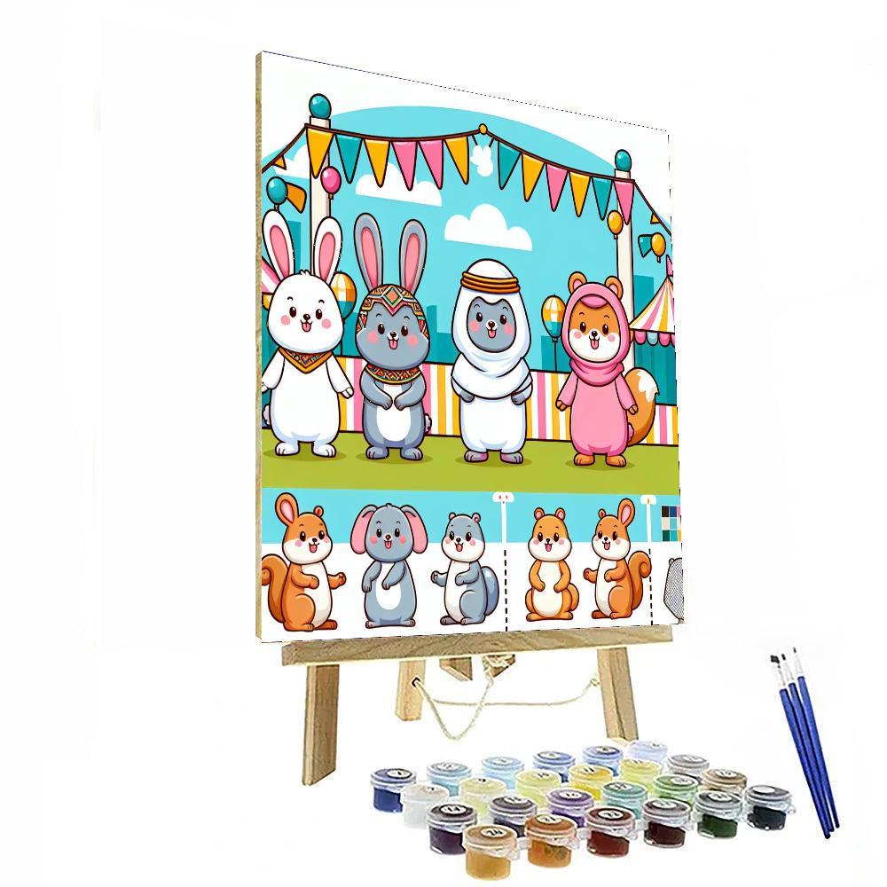 Charming Carnival Of Critters Paint By Number