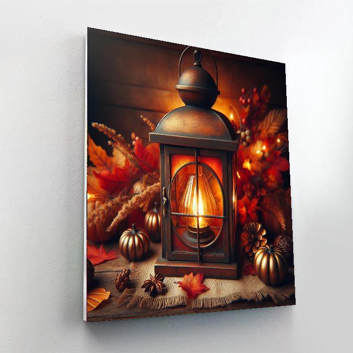 Autumn Ember Lantern Paint By Number