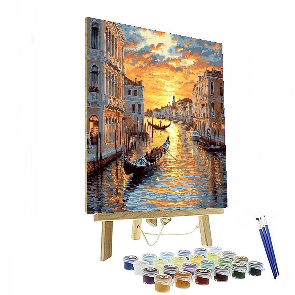 Francesco Guardi Inspired Venetian Reverie  Number Painting