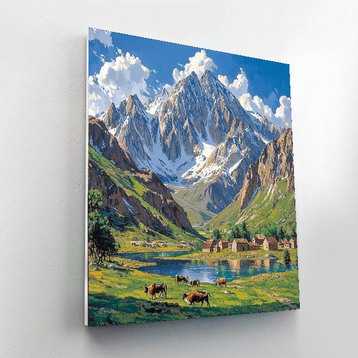 Pamir Mountains - Tajikistan Numbered Painting Kits