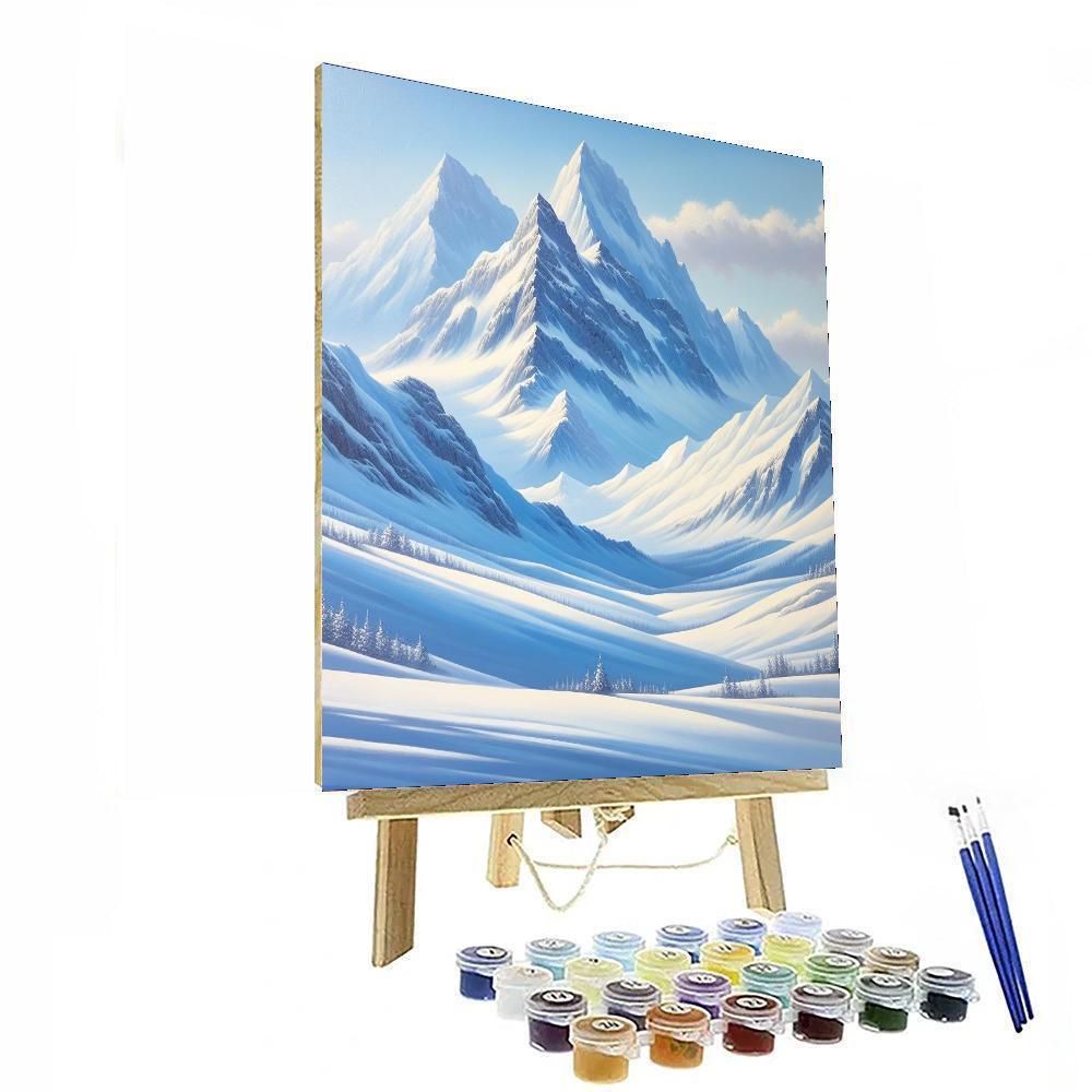 Majestic Winter Peaks Paint By Numbers Kits