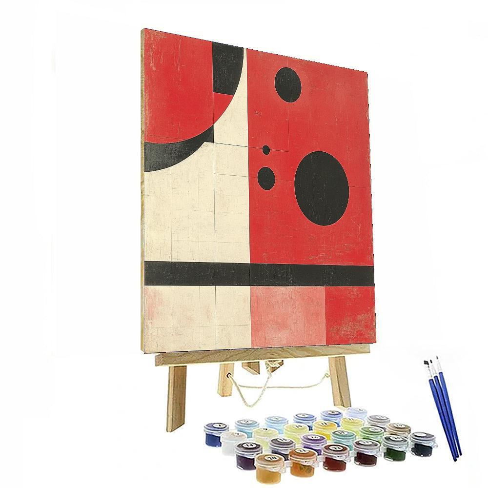 Kazimir Malevich Inspired Cosmic Balance Symphony  Paint By Color