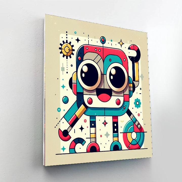 Funky Robot Fun Paint By Numbers Art