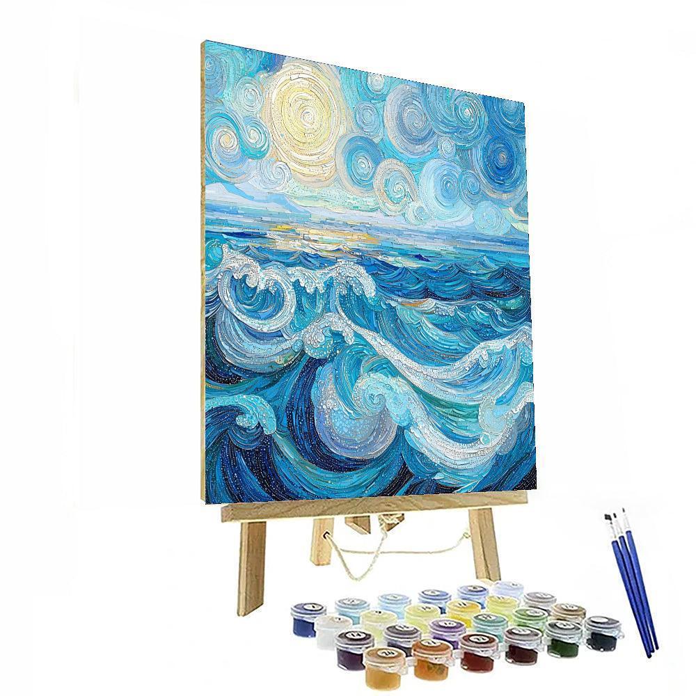 Georges Seurat Inspired Dreamscape Waves  Paint By Numbers Kits
