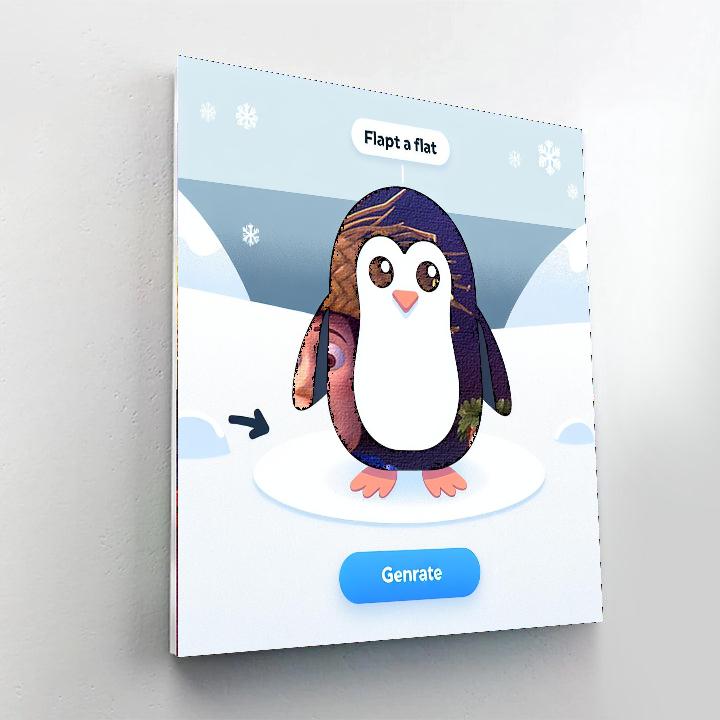 Perceptive Penguin Paint By Numbers Art