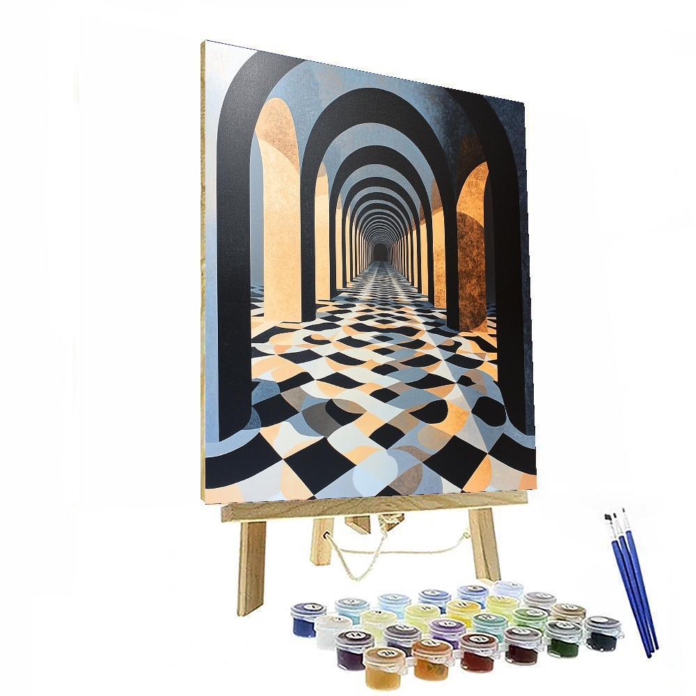 M.C. Escher Inspired Infinite Pathways  Painting By Numbers Kit