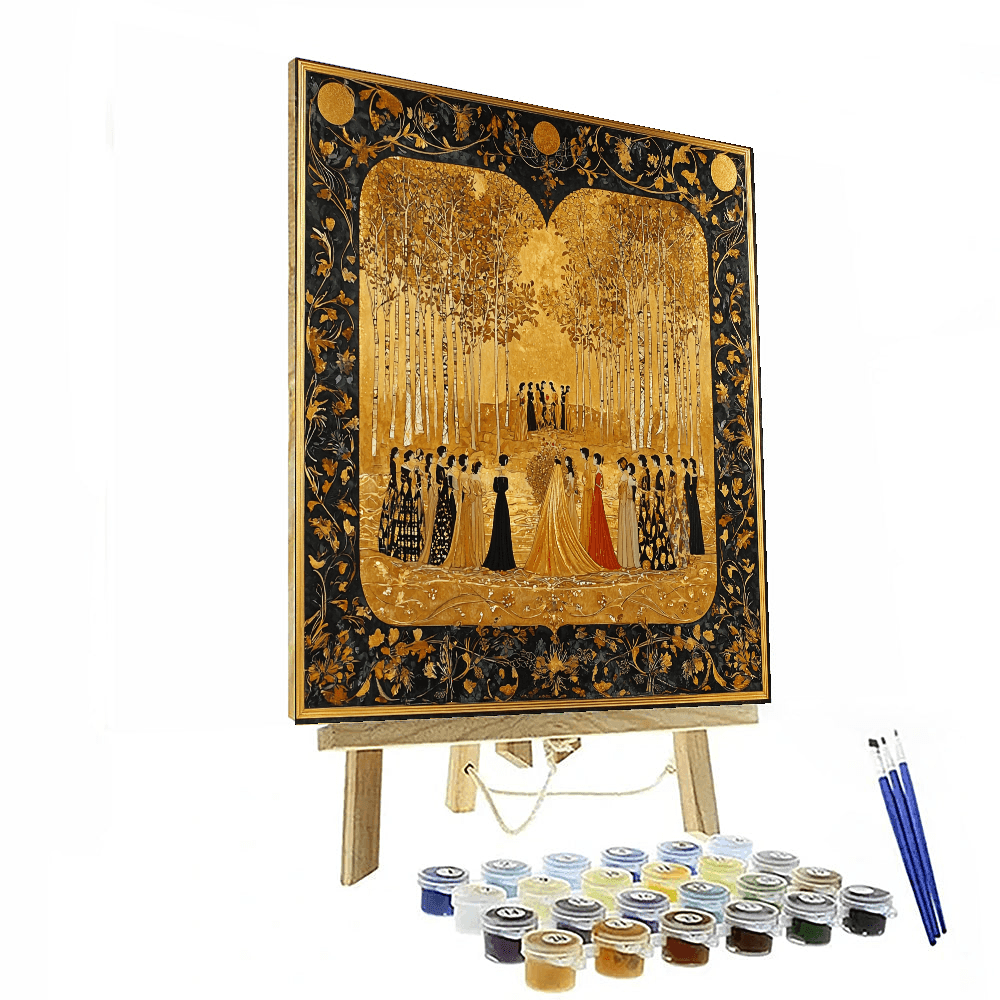 Gustav Klimt Inspired Gilded Elegance - DIY Painting By Numbers Kit