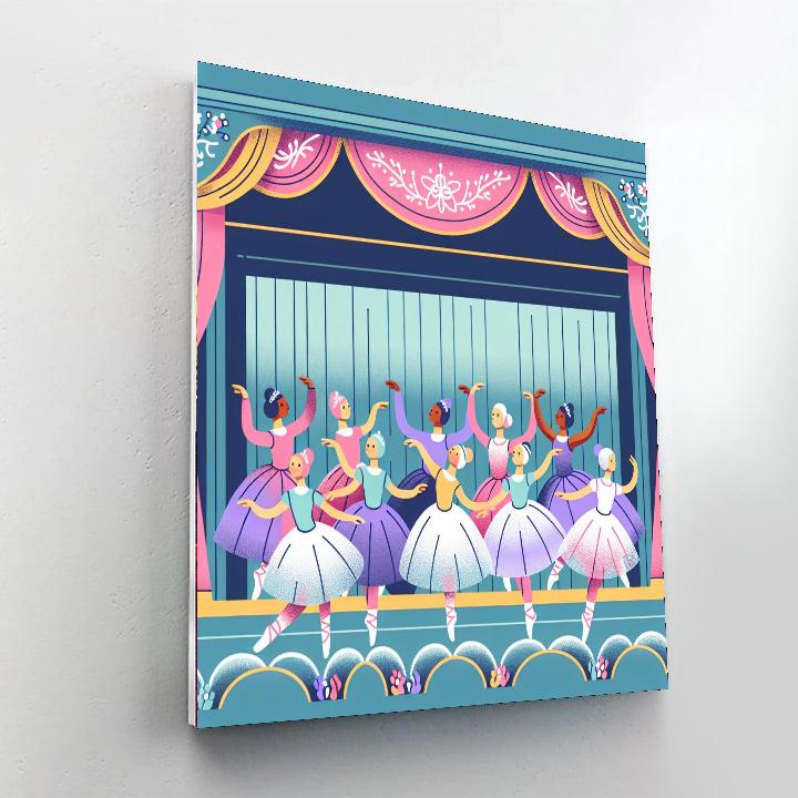 Ballet Dance Party Number Painting