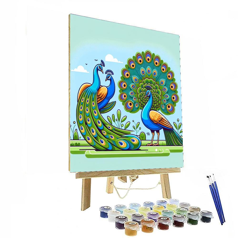 Peacock Parade Numbered Painting Kits
