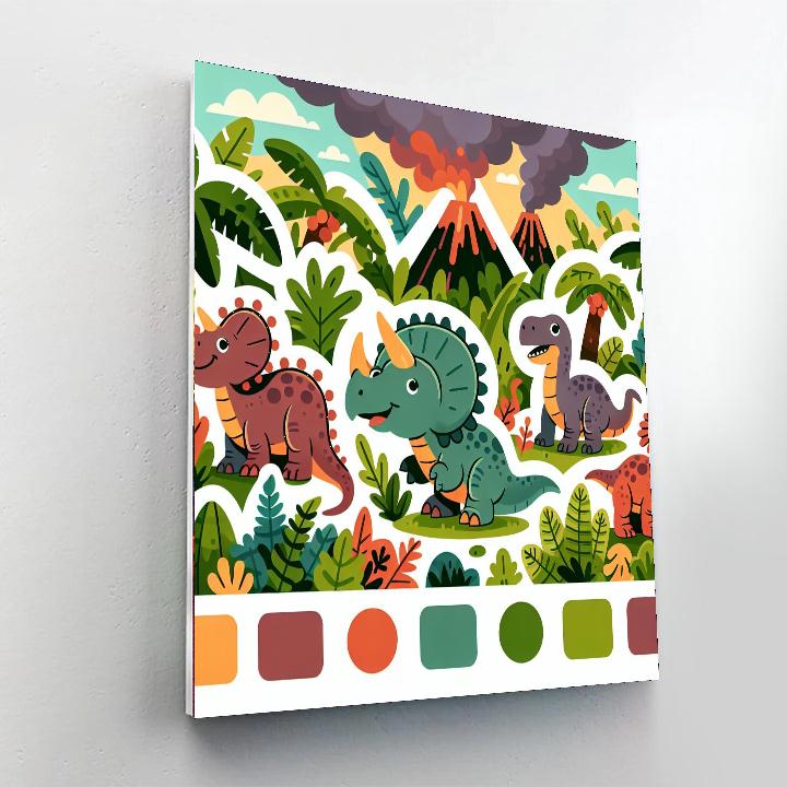 Jurassic Jungle Adventure Paint By Number