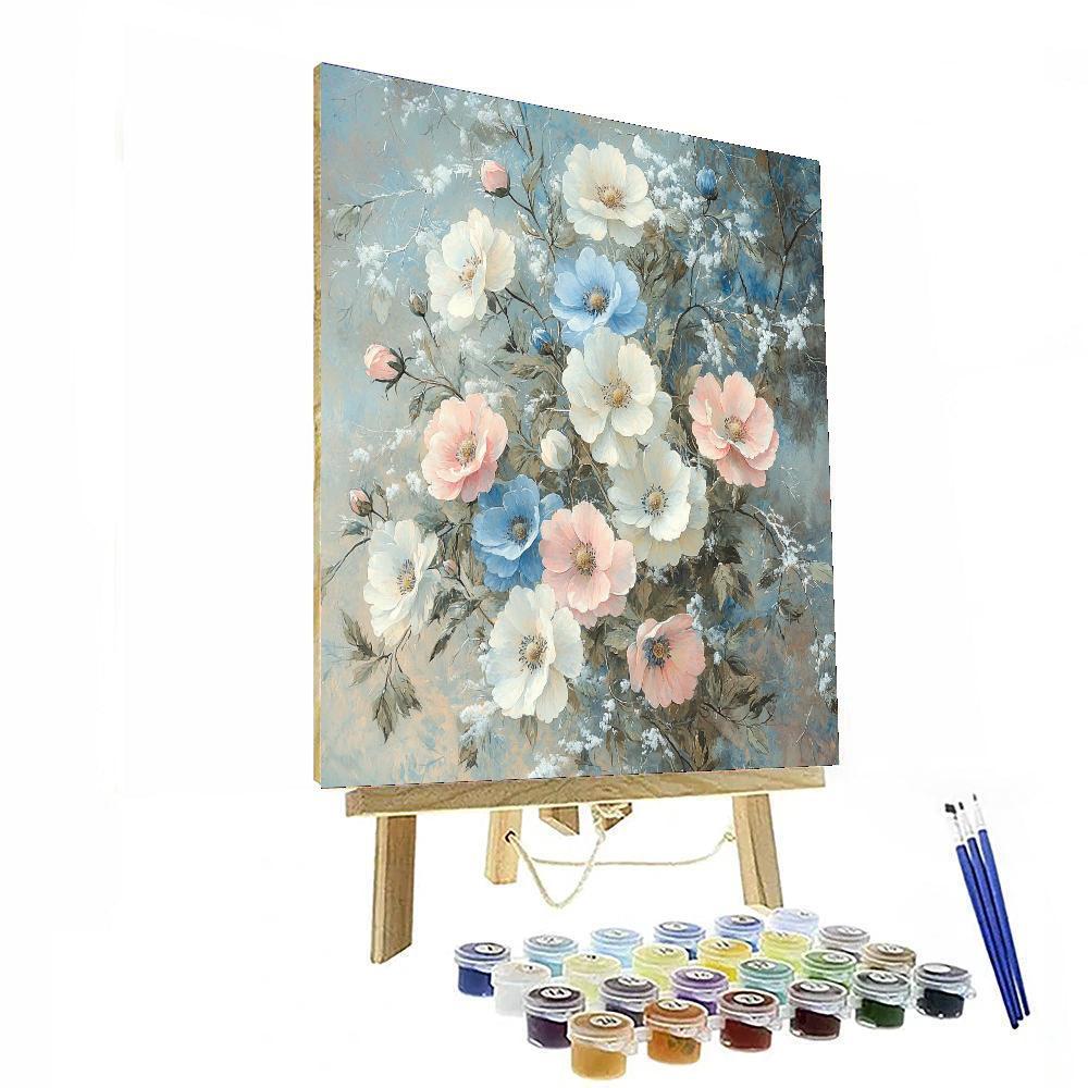 Leonardo Da Vinci Inspired Frosted Petals  Paint By Numbers Art