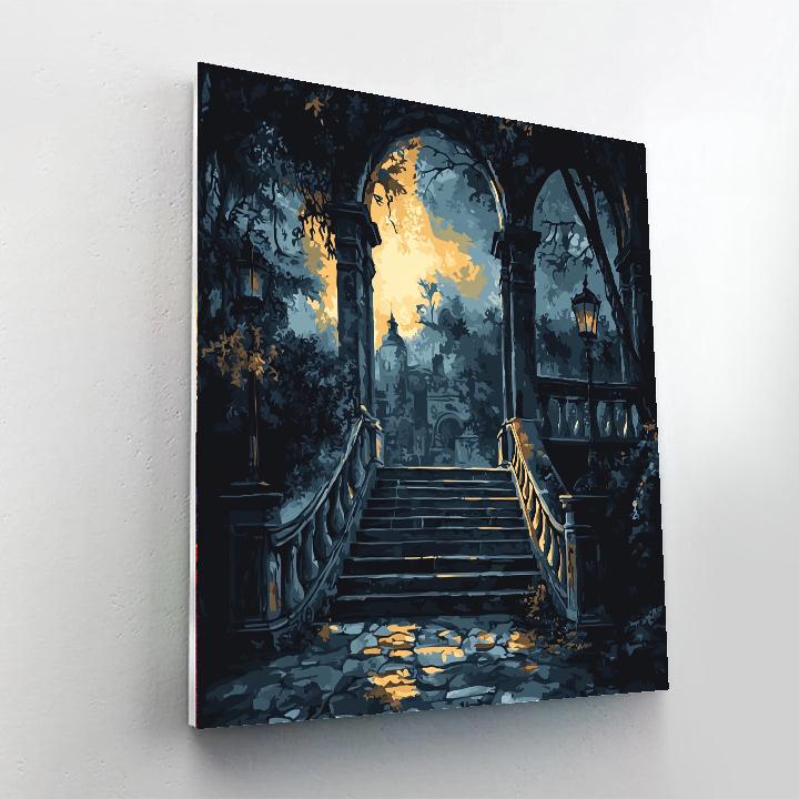Piranesi Inspired Gothic Architectural Fantasy  Paint By Numbers