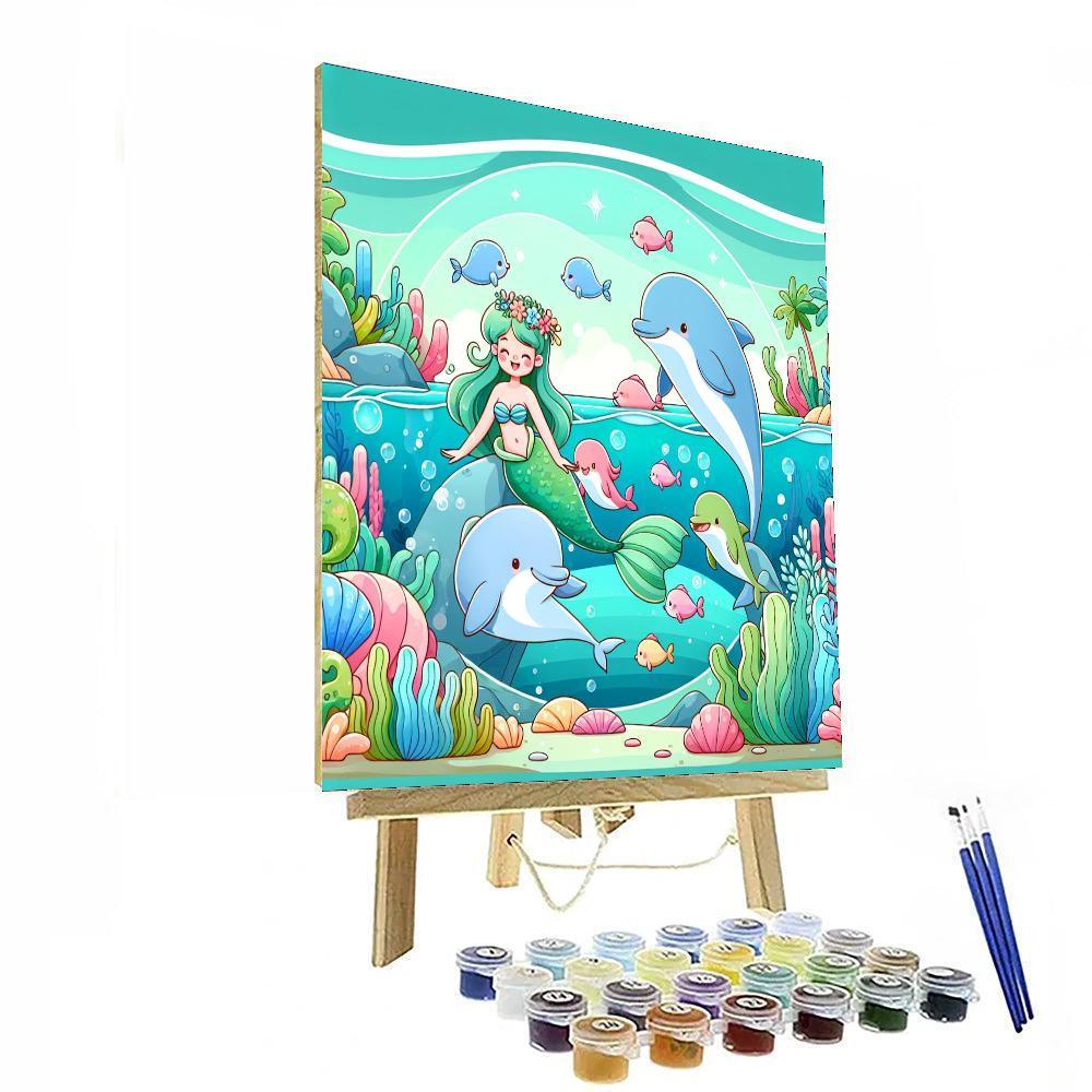 Mermaid Lagoon Dream Number Painting