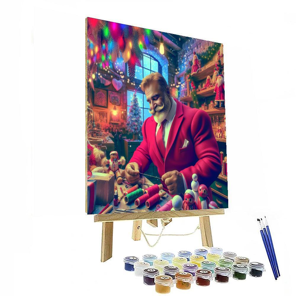 Santa's Festive Workshop DIY Paint By Numbers