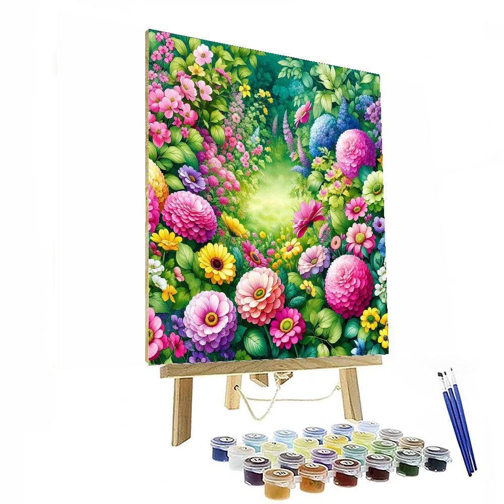 Radiant Flower Festival Painting By Numbers Kit