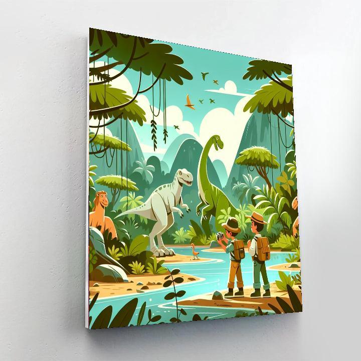 Dino Jungle Expedition Numbered Painting Kits