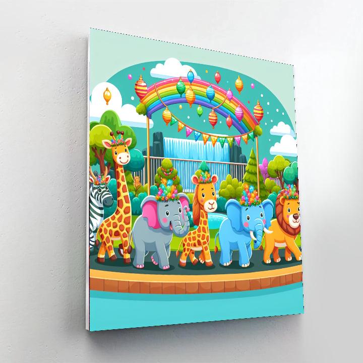 Zany Zoo Parade Numbered Painting Kits