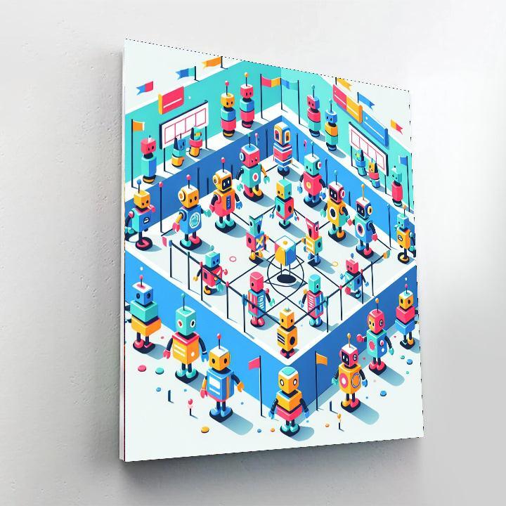 Robot Rumble Arena DIY Paint By Numbers
