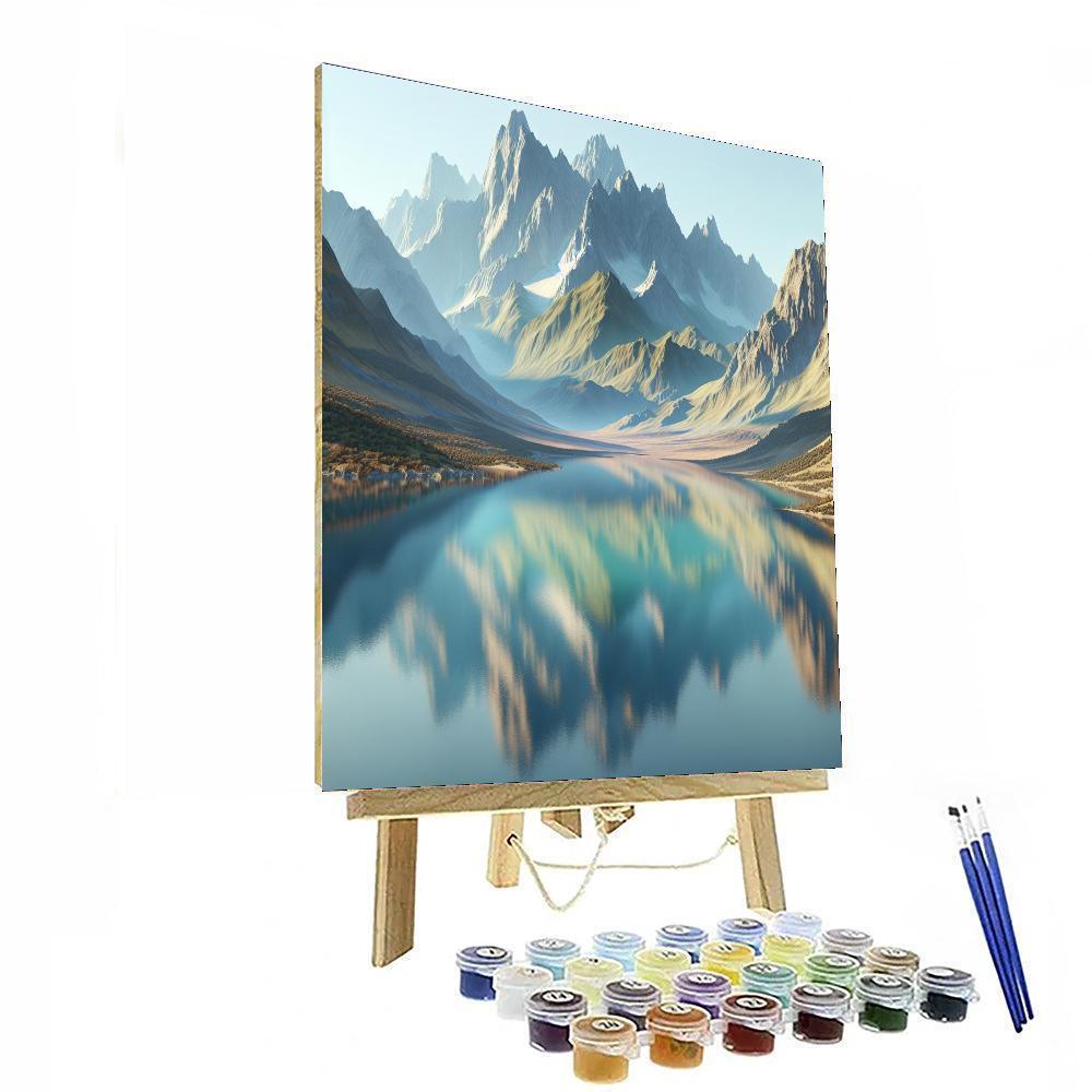Calm Mountain Reflections Paint By Color
