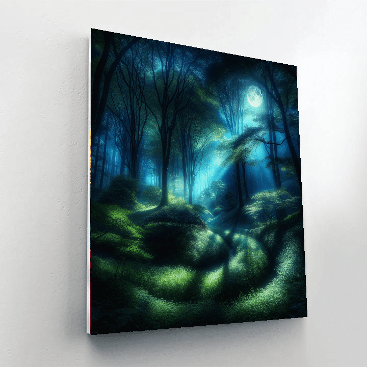 Mystical Moonlit Path Number Painting