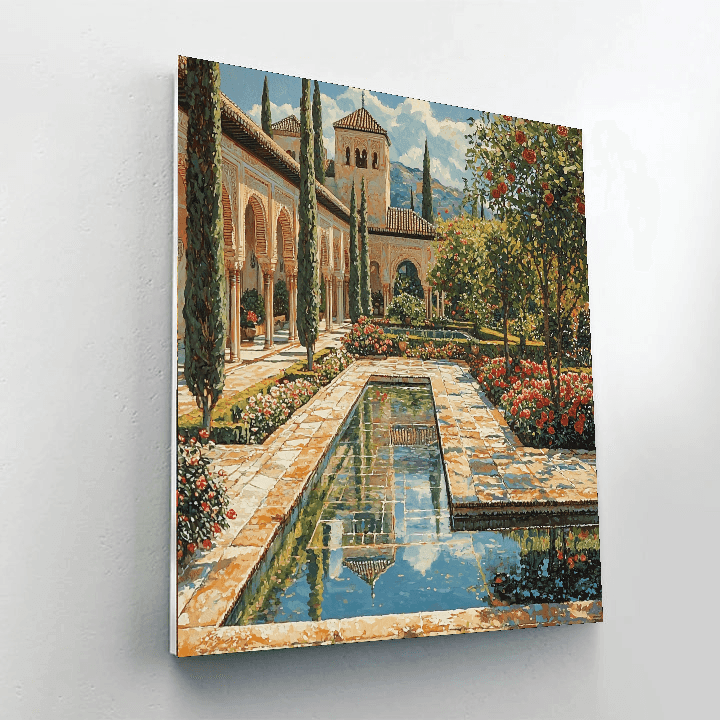 The Alhambra Gardens - Granada Paint By Numbers