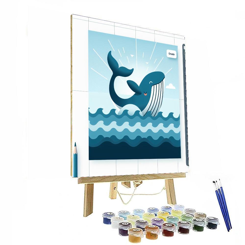 Whale's Whimsical Wave Paint By Color