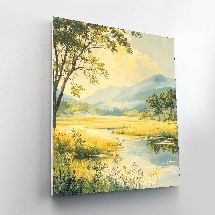 Utagawa Hiroshige Inspired Echoes Of The Tranquil Meadow  Number Painting