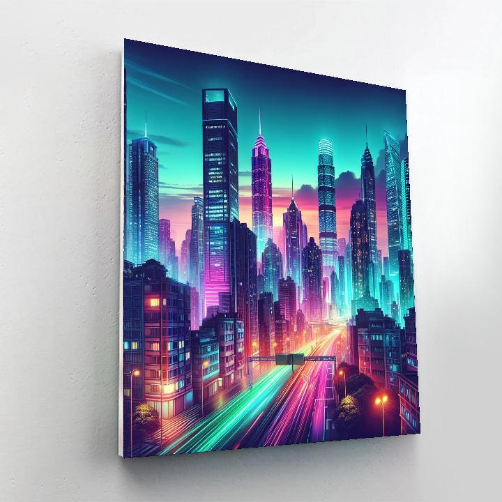 Energetic City Rhythm Paint By Numbers Art