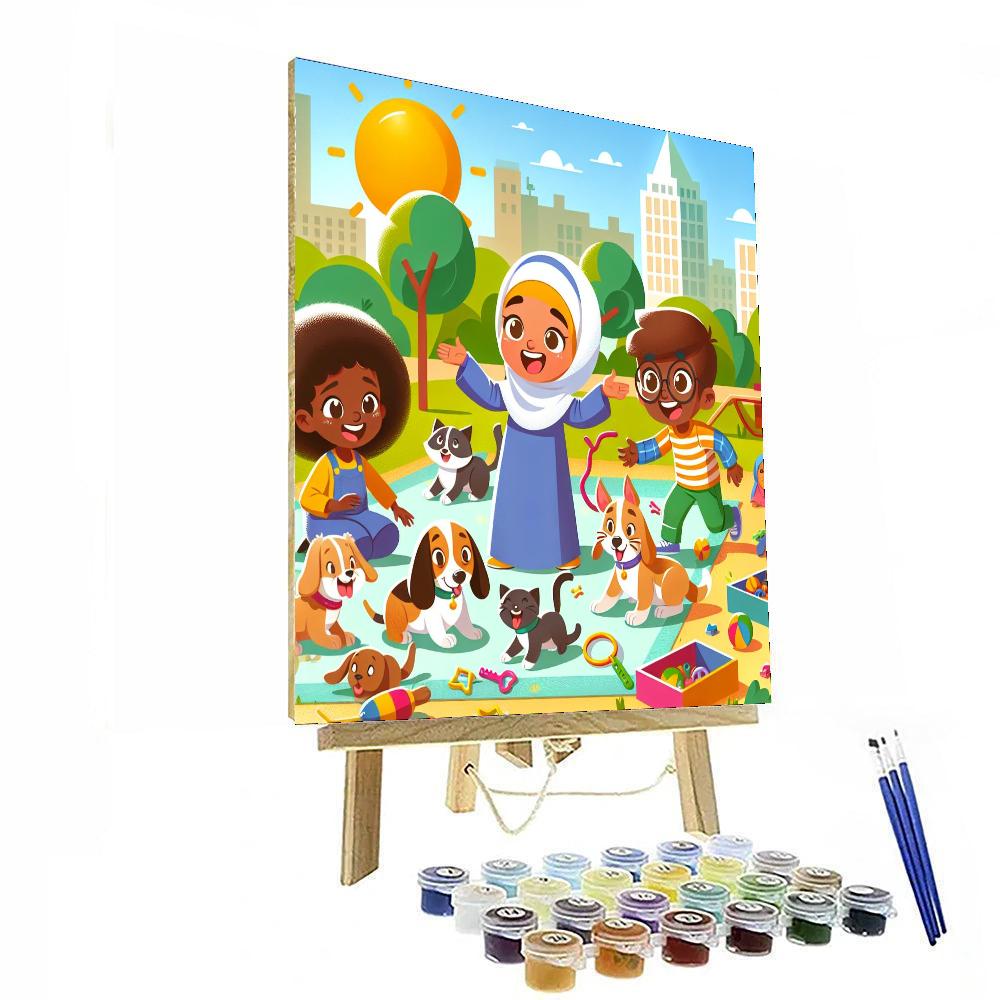 Friendly Pet Adventure Painting Number Kit