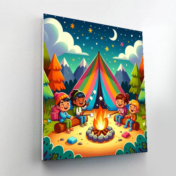 Adventurous Camping Scene Paint By Number