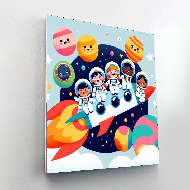 Exploring Space With Friends Numbered Painting Kits