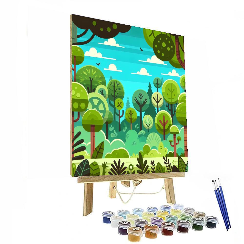 Flourishing Forest Paint By Numbers Art