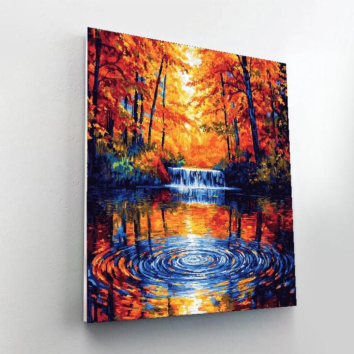 Georges Seurat Inspired Cascading Spectrum  Number Painting