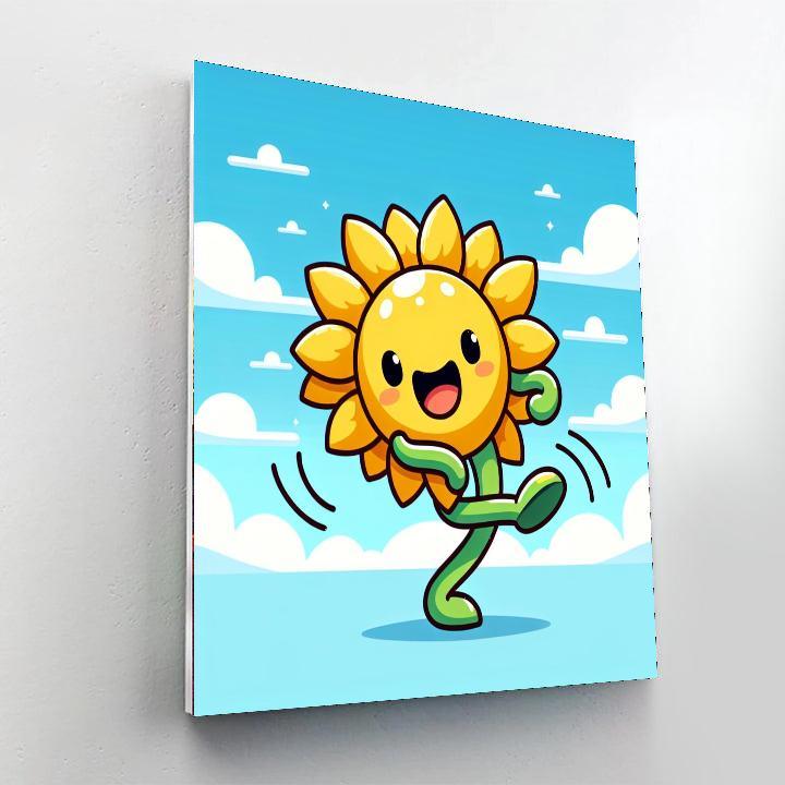 Dancing Sunflower DIY Paint By Numbers