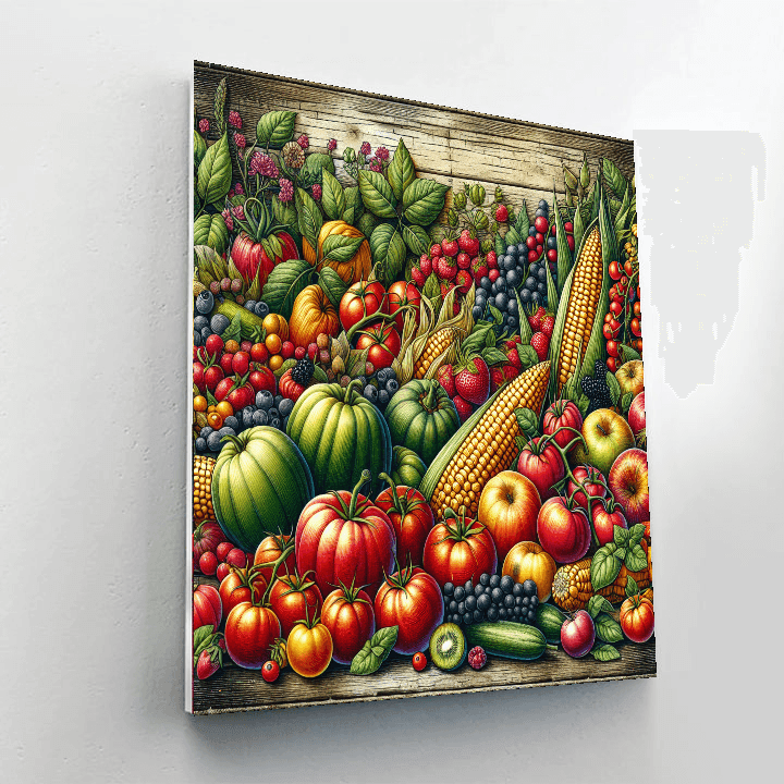 Charming Farm Fresh Produce Painting Number Kit