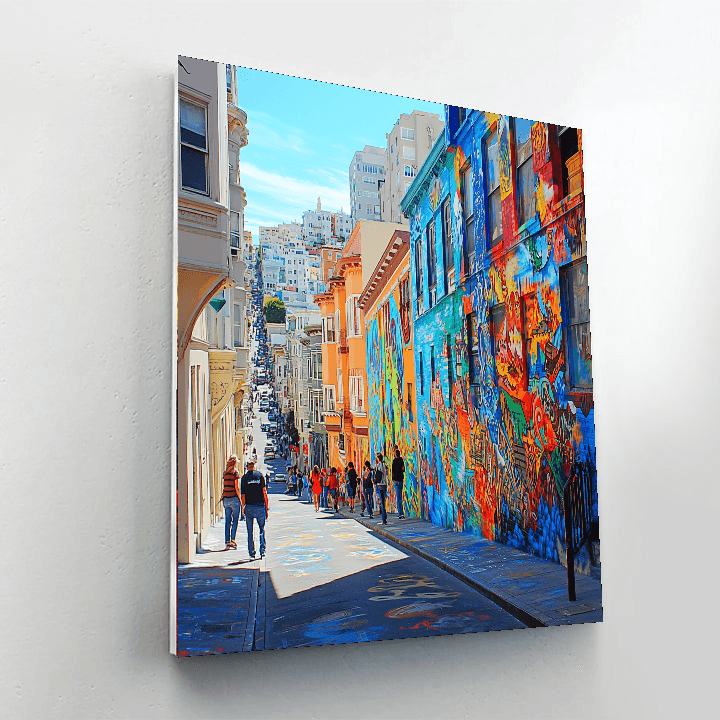 Valparaiso Street Art - Chile Number Painting