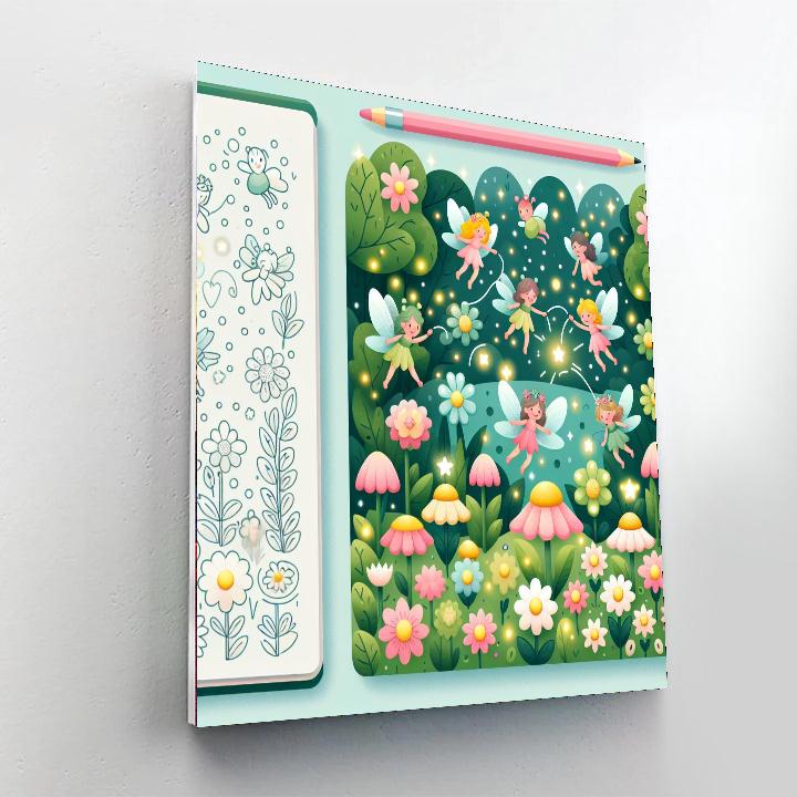 Magical Fairy Hideaway Painting Number Kit